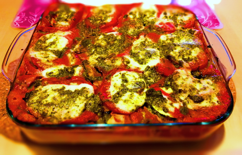 Vislasagne met pesto